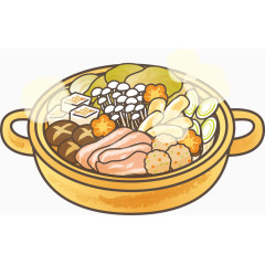 卡通美食餐饮火锅