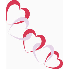 情人节心形简易画装饰元素
