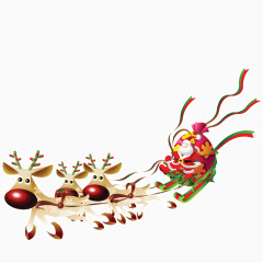 圣诞老人驯鹿装饰