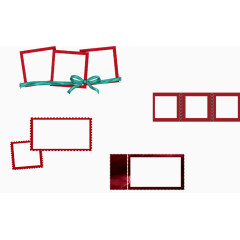 红色矩形边框元素合集
