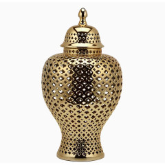 钛金制金属镂空瓶子家居摆件