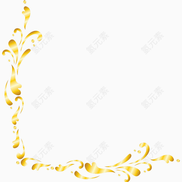 复古金色花纹