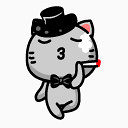 猫灰色的情感Gray-cat-icons