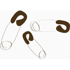 卡通手绘回形针曲别针