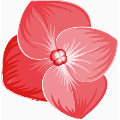 清新唯美水彩粉色花朵png