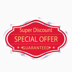 红色促销标签矢量素材下载