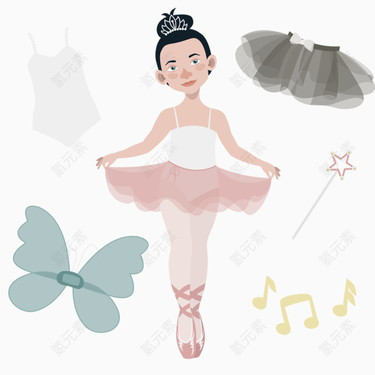 小女孩跳芭蕾舞