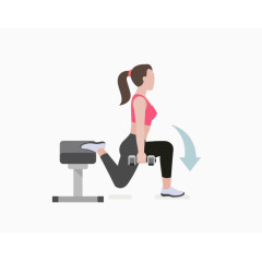 卡通扁平化人物健身运动素材