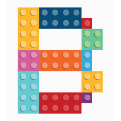 彩色英文字母艺术字