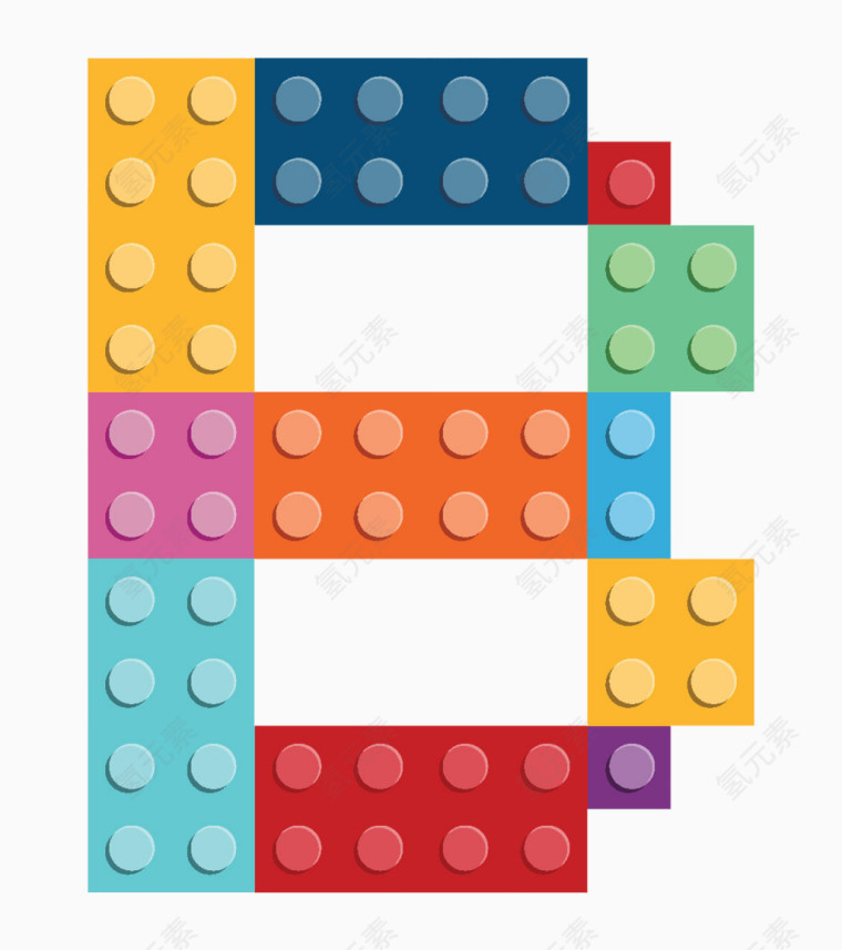 彩色英文字母艺术字