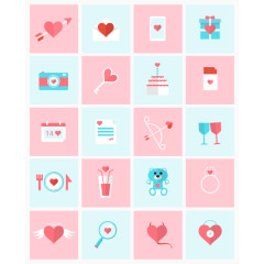 矢量粉色情人节