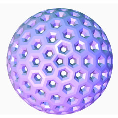 浪漫紫色镂空立体球体