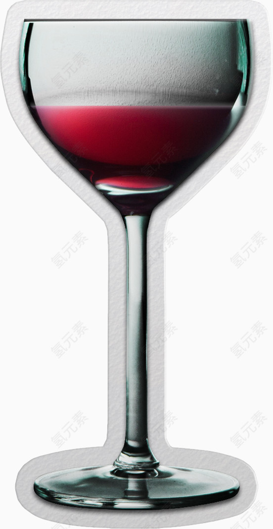 纸质手绘红酒杯