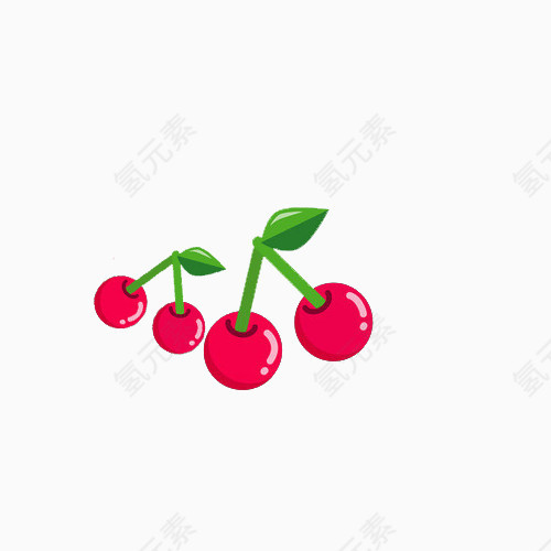 小清新简约可爱红色樱桃
