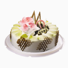 精美五彩水果生日蛋糕