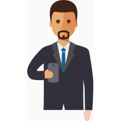 扁平风商务男士