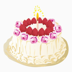 卡通草莓蛋糕蜡烛