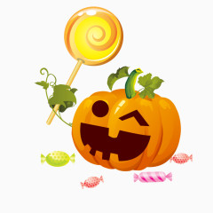 卡通大笑南瓜头