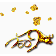 矢量手绘金牛图片