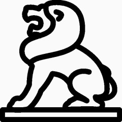 城市狮子雕像图标