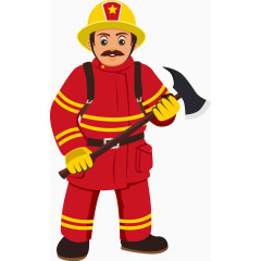 卡通消防员矢量设计元素