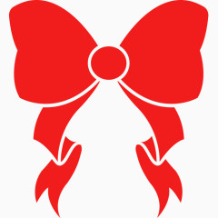 蝴蝶结红色丝带花朵