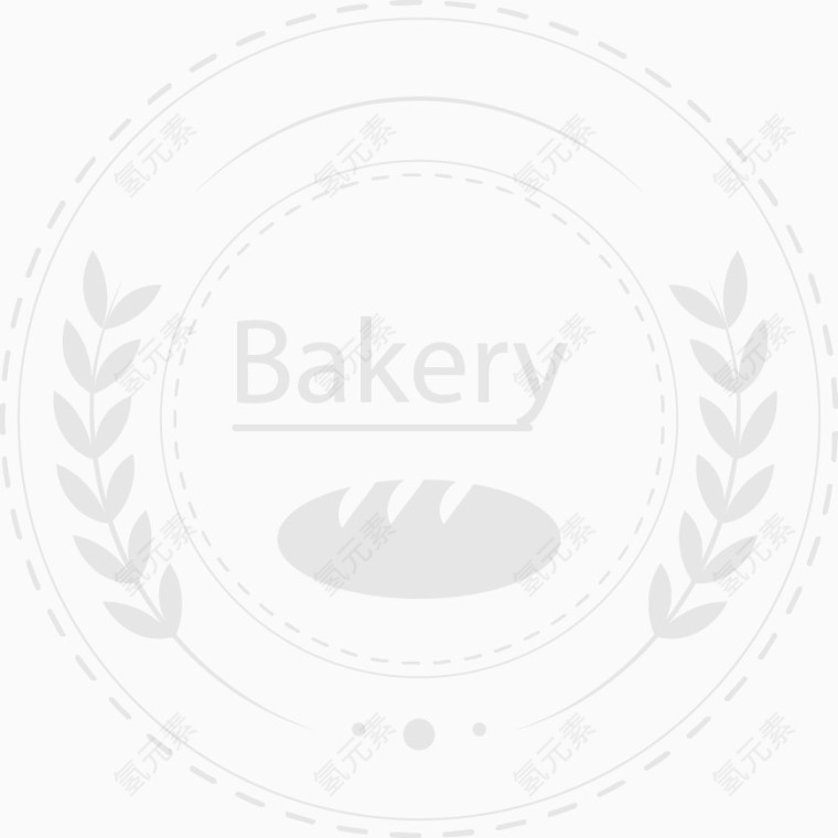 烘培食品标签矢量素材