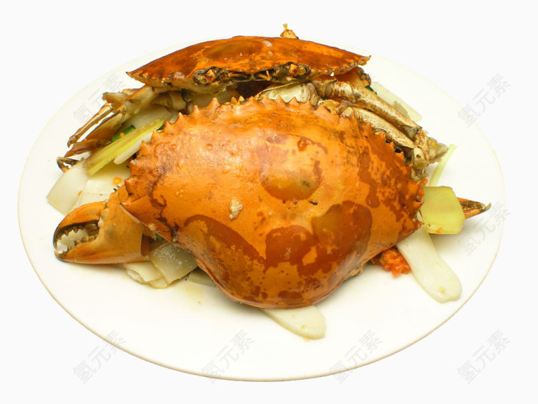 糕蟹炒年糕图片素材