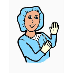 戴白手套的医生