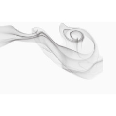 蓝色透明轻烟烟雾烟云扭曲飘散的轻烟