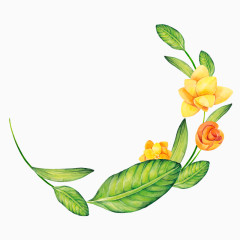 精美花卉圆环边框
