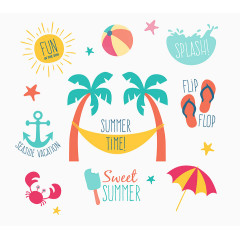 夏季沙滩元素