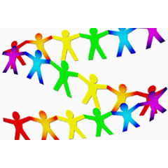 手拉手七彩小人