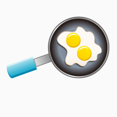 卡通平底锅煎蛋