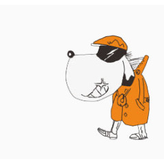 穿衣服的小狗卡通