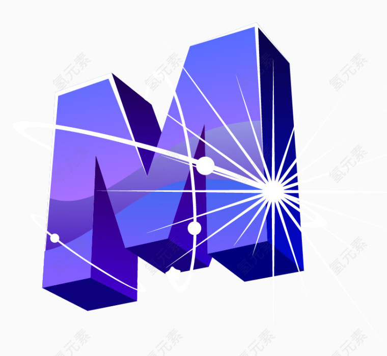 闪光效果字母M
