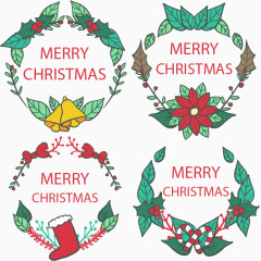 手绘圣诞节花环