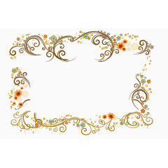 矢量手绘藤条边框