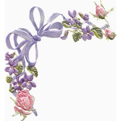 紫色蝴蝶结边框