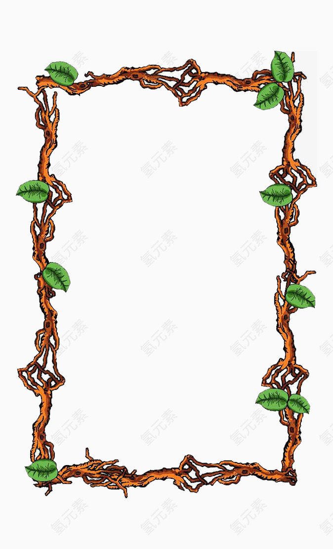 树枝藤曼边框