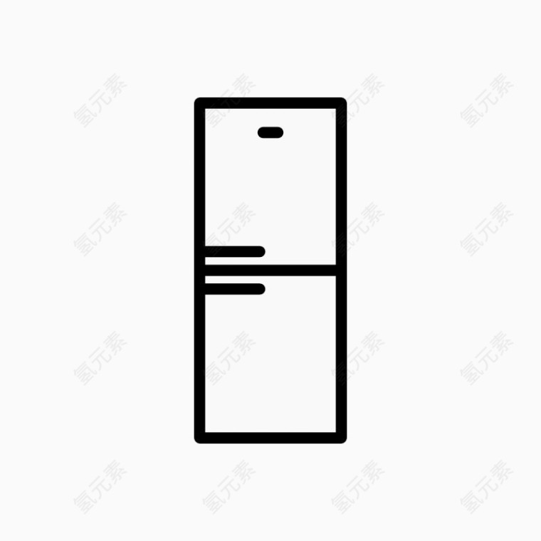 卡通手绘线条冰箱