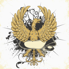 老式经典图案与边框——矢量素材