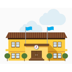 卡通手绘学校