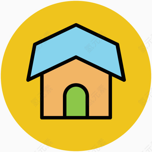 建筑剪影施工矢量图