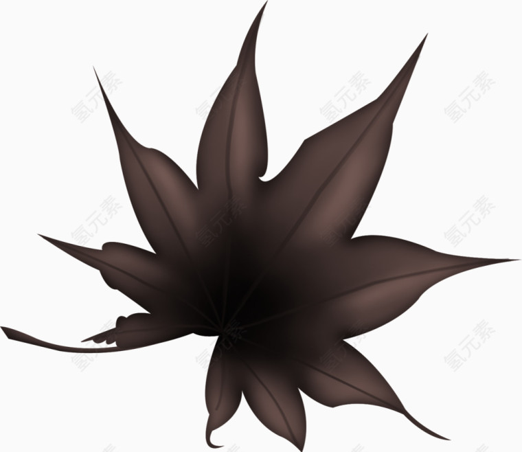 墨色枫叶素材