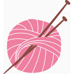 粉色毛线团矢量素材