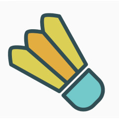 卡通手绘羽毛球