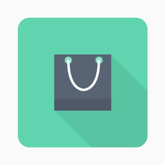 方形购物袋图标