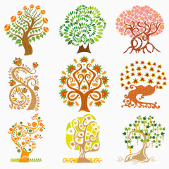 创意图形树图片素材