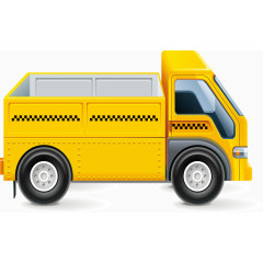 黄色的货车矢量免抠素材